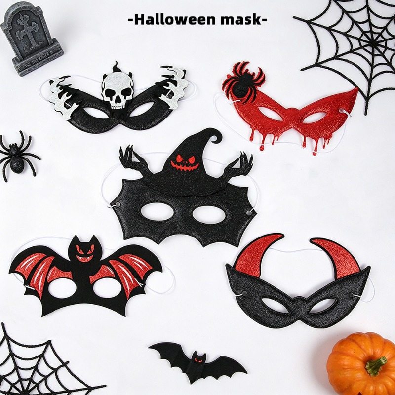 Kids Face Mask - Topeng Mata Iblis Tengkorak Halloween, Aksesoris