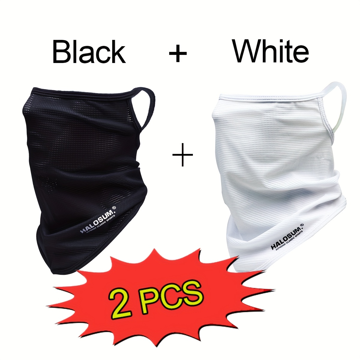 Sports Mask Breathable - 1/2 Buah Masker Wajah Sutra Es